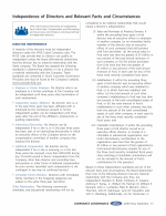 Independence of Directors and Relevant Facts and Circumstances